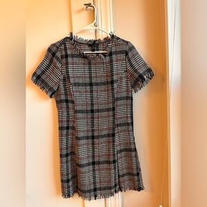 Aqua Tweed Mini Dress